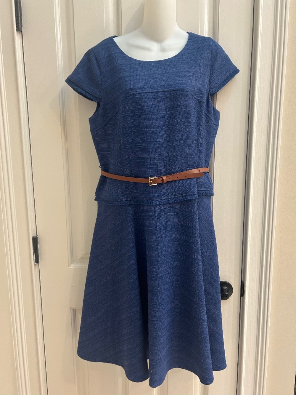Tommy Hilfiger Blue textured size 10 dress NEVER WORN